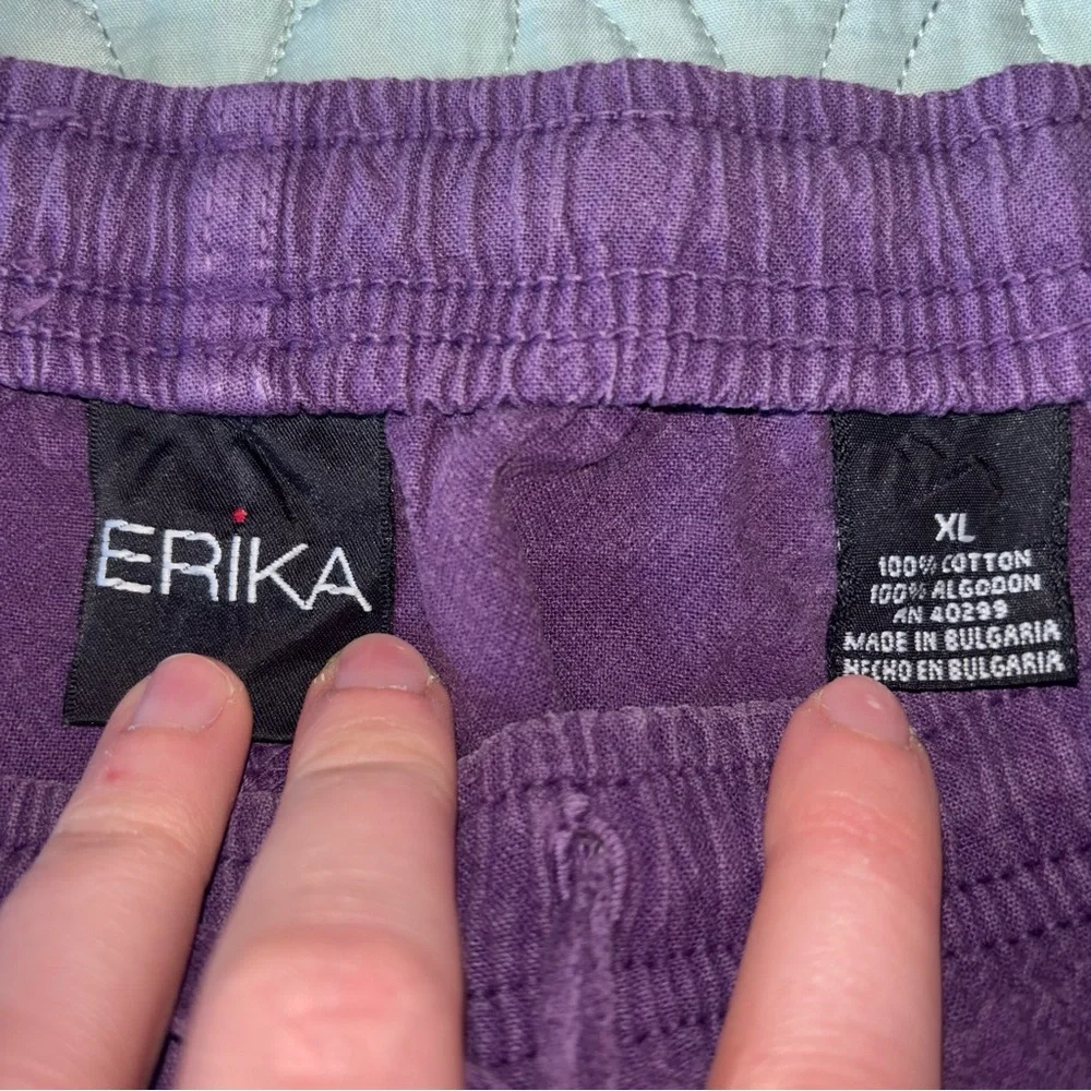 Erika Deep Purple Cotton Pants - Picture 3 of 6